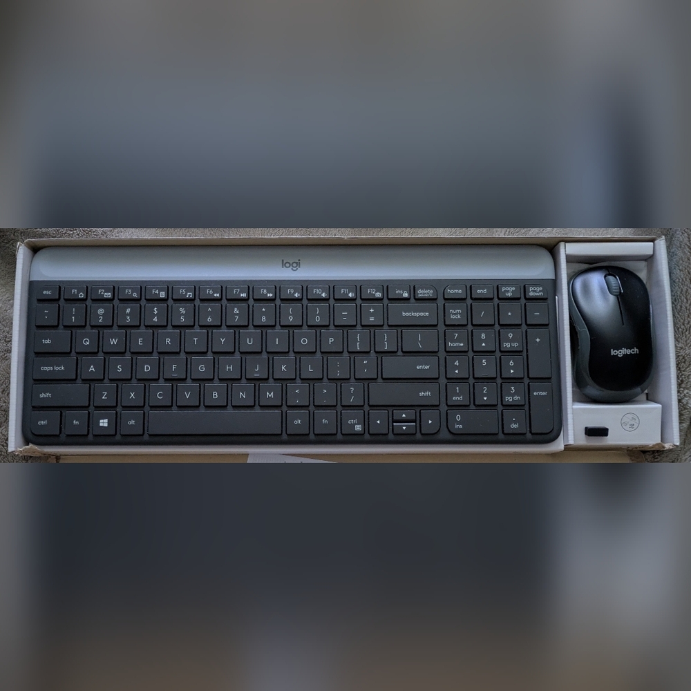 Logitech Gray Wireless Keyboard and Mouse